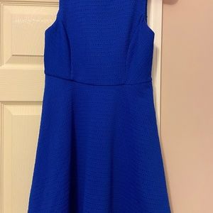 Cute Blue Dress with woven overlay Forever 21